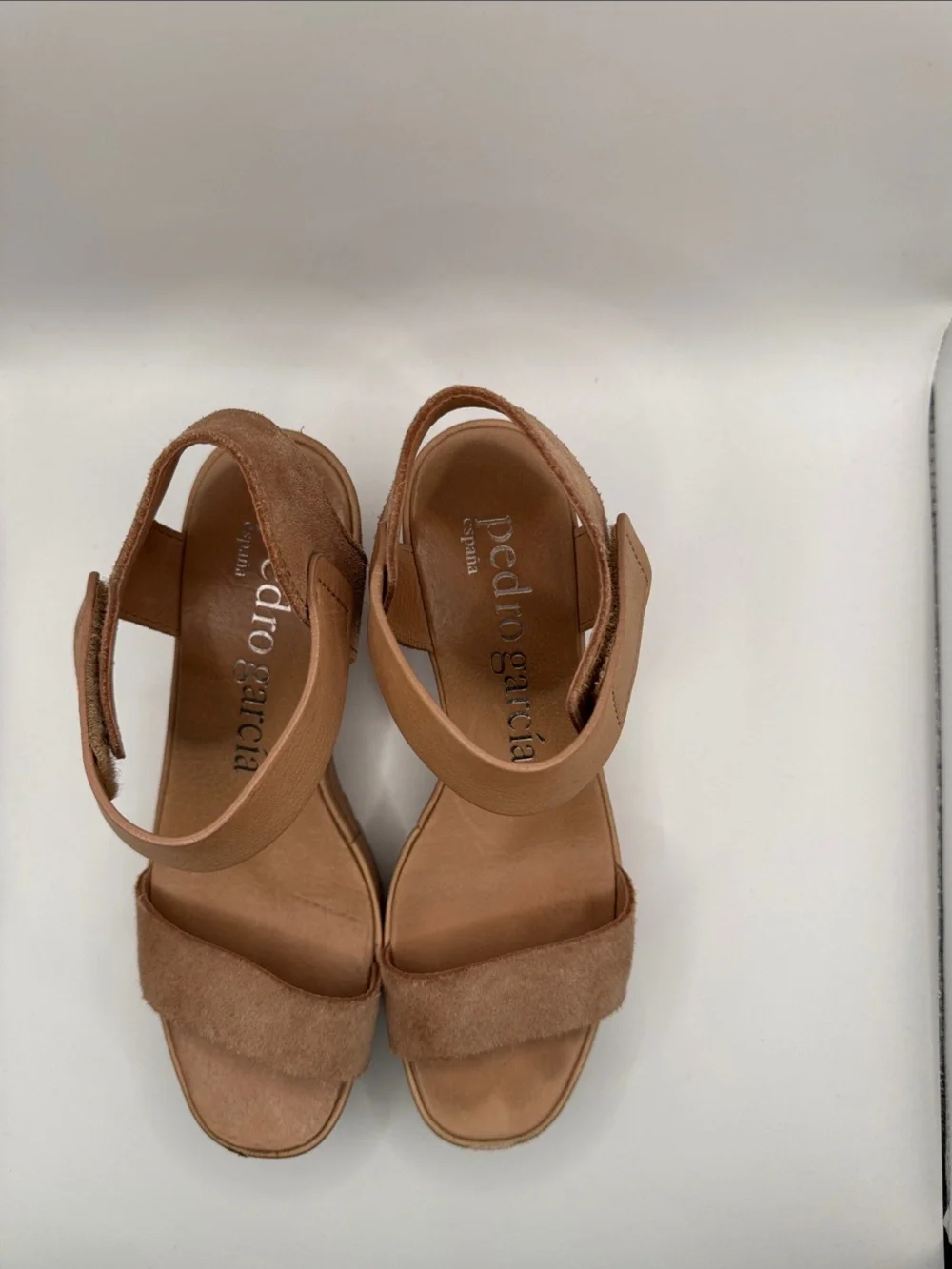 Pedro Garcia Suede Platform Sandals - Nude/Tan